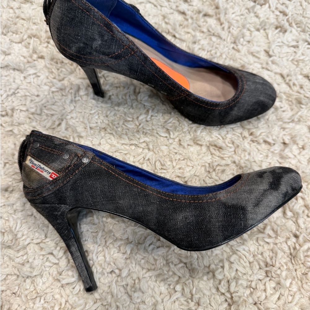 Vintage Diesel Industry Denim Heels